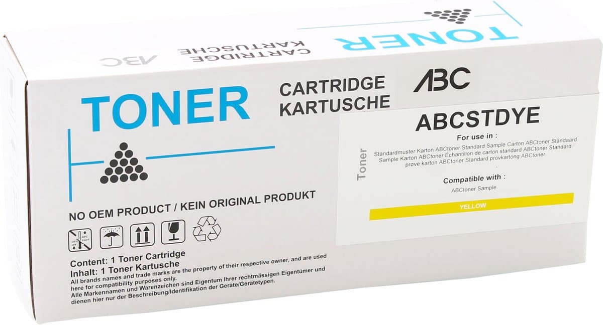 ABC huismerk toner (MET CHIP) geschikt voor HP 220X W2202X geel Color Laserjet Pro 4202dn 4202dw MFP 4302dw 4302fdn 4302fdw