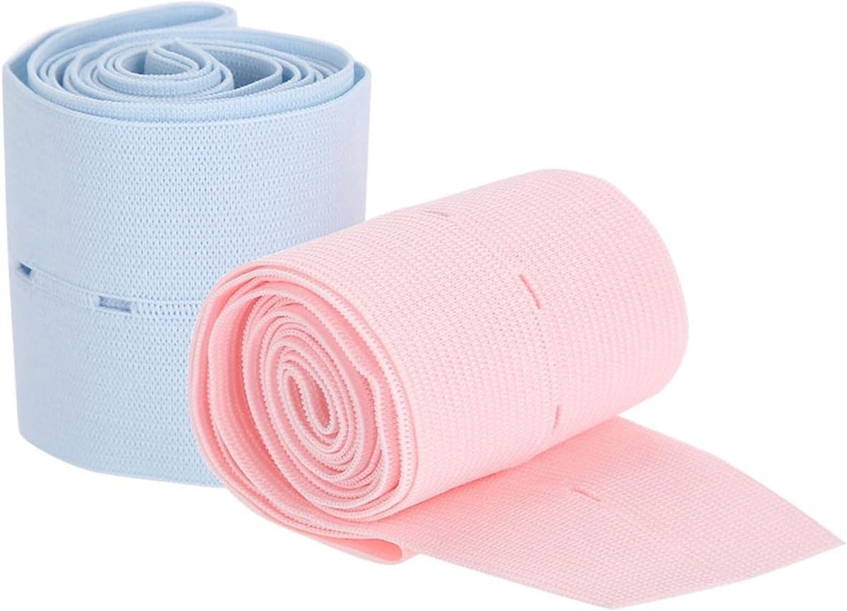 Zwangerschapsband - Maternity Band - Gezondheidsmonitoring Baby - Drukknop Sluiting - 2 Stuks - Wit