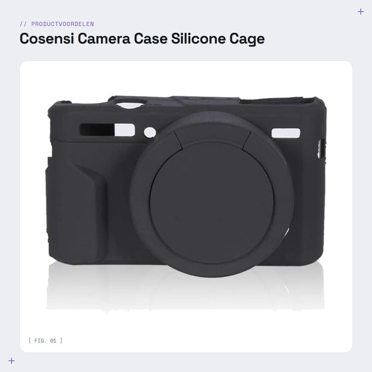 Dailygoods- Cameratas Lichtgewicht - Siliconen Beschermhoes - Geschikt voor G7XII/G7X Mark II - Antistoot - Nauwkeurige Snijdingen - Zwart - Camerahoes