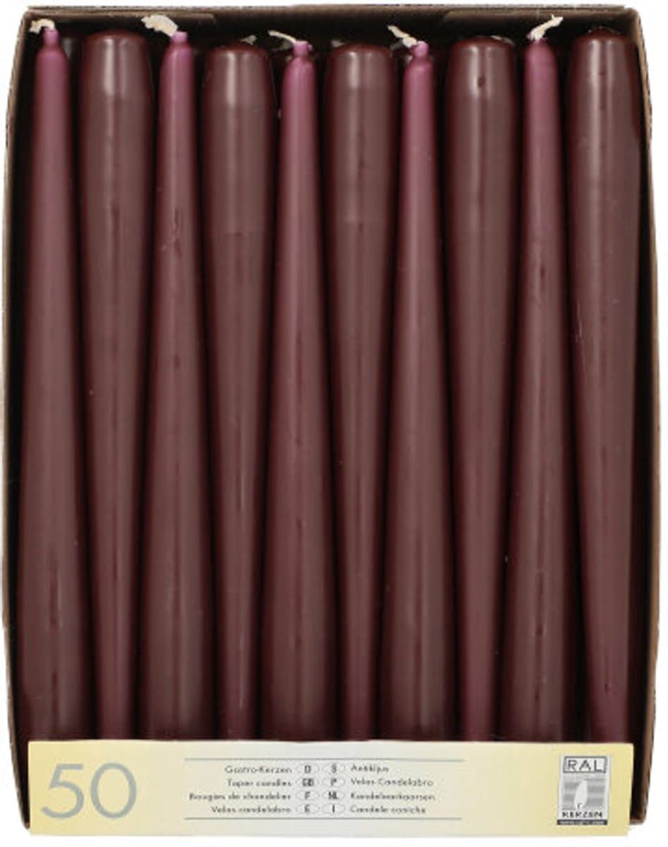 2x 50 Kandelaarkaarsen Ø 22 cm · 25 cm rood