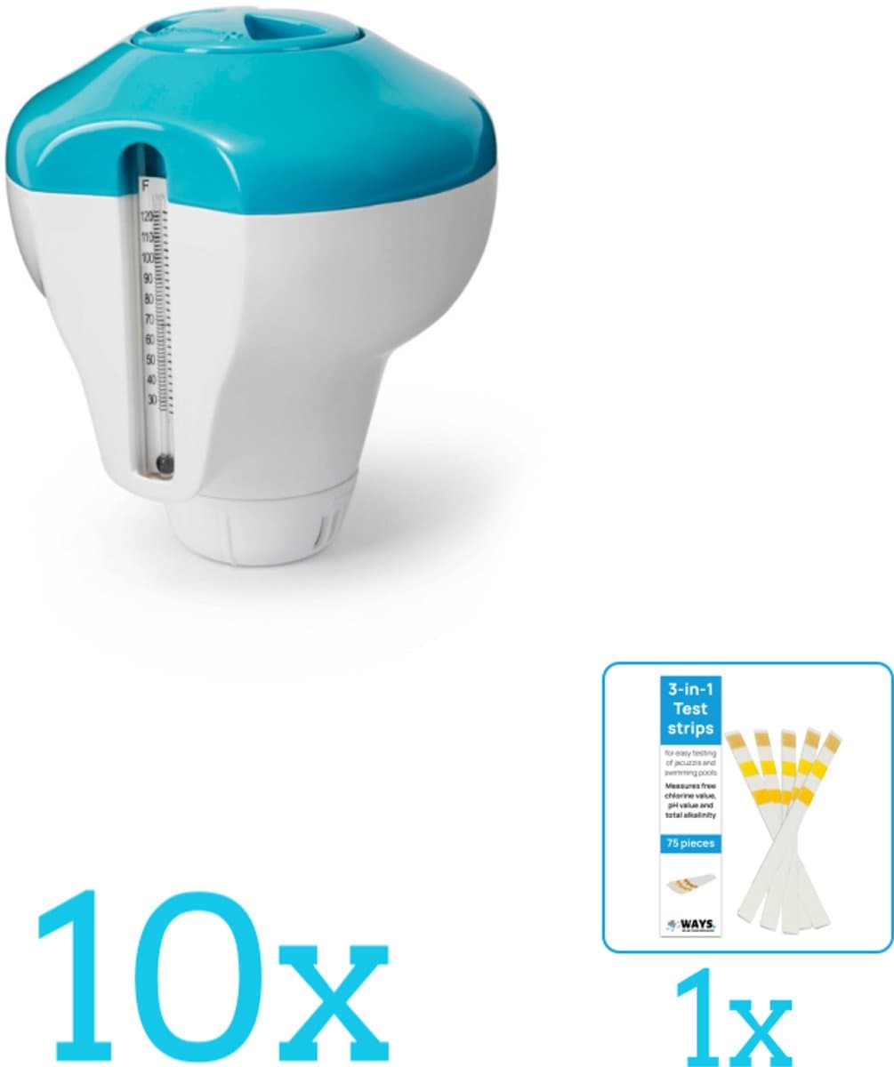 Intex Chloordrijver met thermometer - 29043NP - Volumebundel - Chloordrijver - 10-delig
