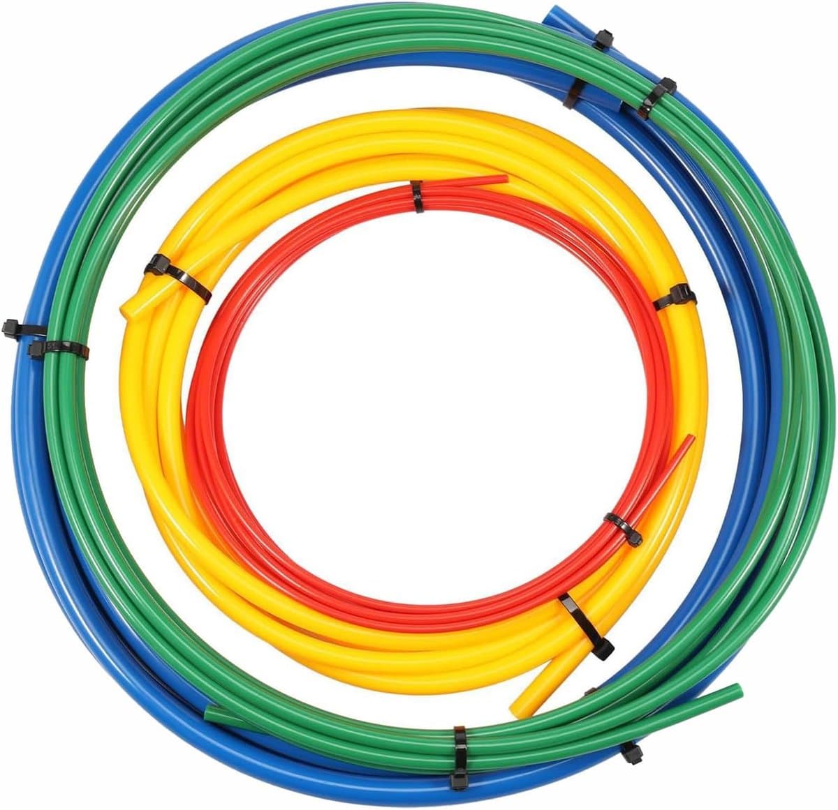 4 stuks koperen buisbeschermers voor airconditioning, 4M/13,12ft PE AC koperen buis buiger 6/3 mm 13/8 mm 9/5 mm 16/5 mm buigstrip om breuken en scheuren te voorkomen