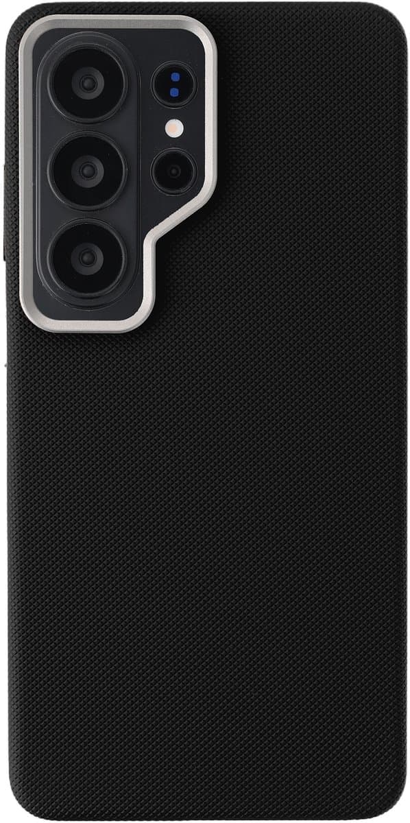 Accezz Hoesje - Geschikt voor Samsung Galaxy S26 Ultra - Mesh Backcover met Magnetische Ring - Zwart