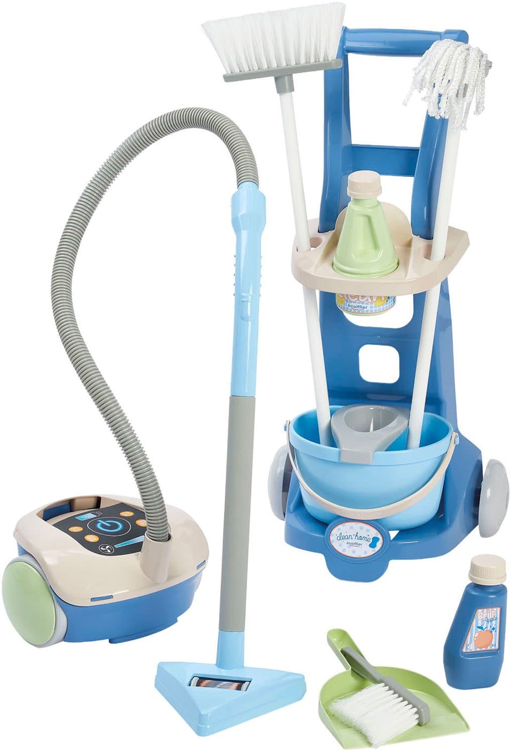 Ecoiffier Clean Home Schoonmaakkar met Stofzuiger - 10dlg.