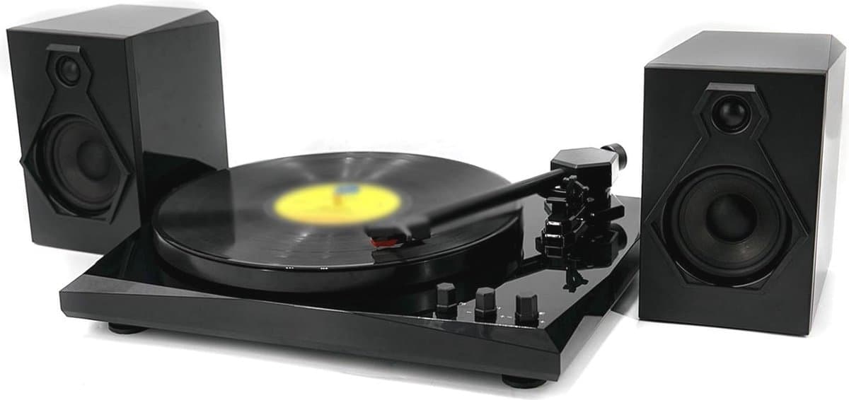 Bluetooth Vinylspeler met Stereoluidsprekers - Draadloos HiFi Systeem voor 33/45/78 RPM