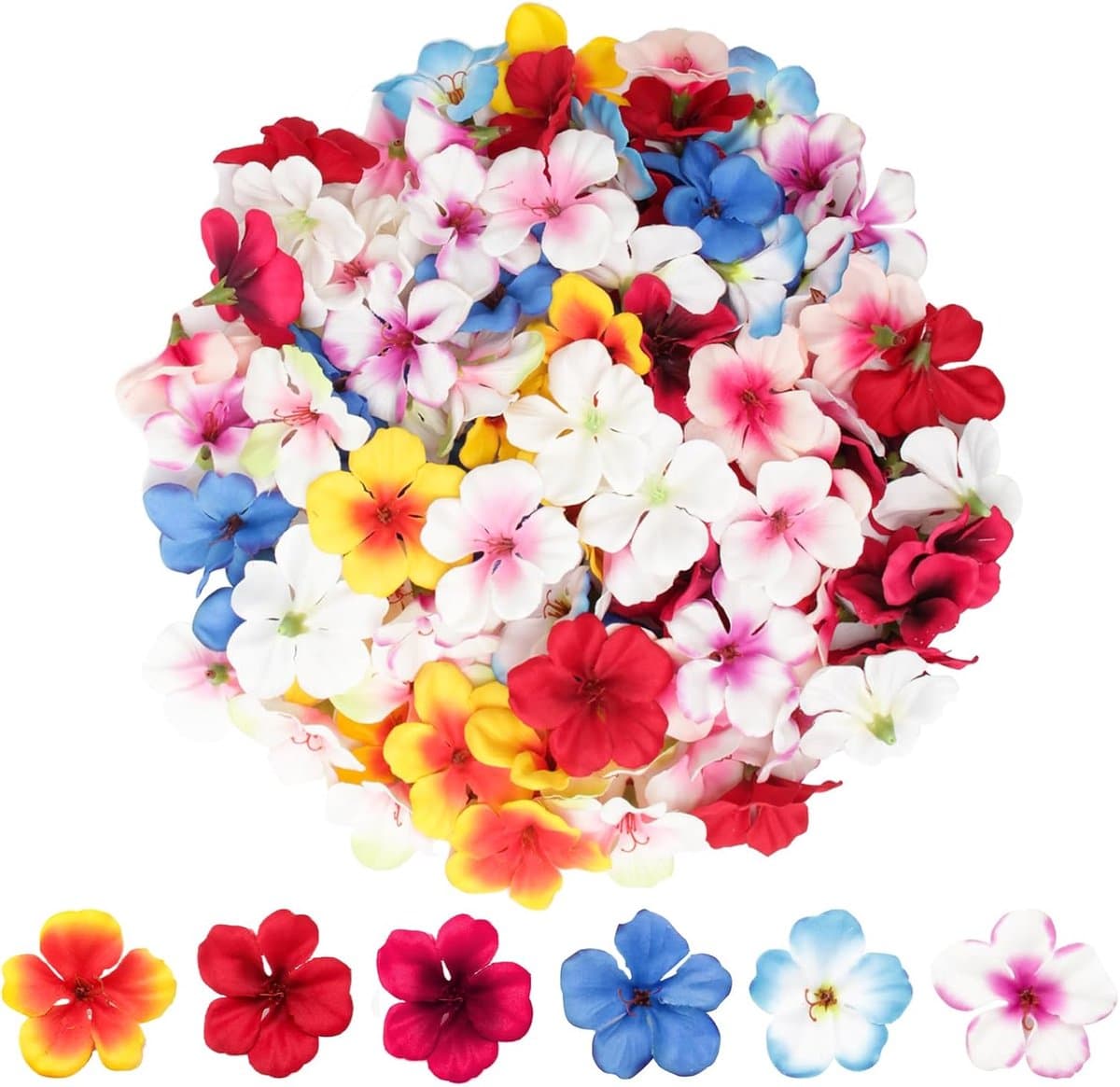 Pack of 100 Small Artificial Flowers Colourful Decoration for Crafts for Valentine's Day and Wedding - ShopVlot