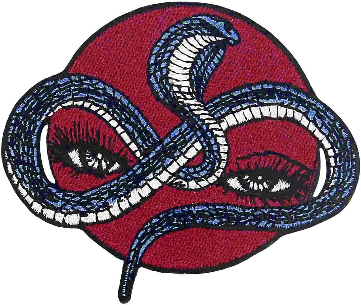 Embleem Snake Eyes Patch 3,5 x 3 Inch - Geëmbroideerde Applicatie - Sterke Hechtlaag - Ideaal voor Kleding - ShopVlot