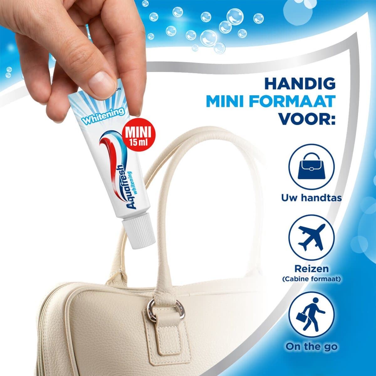 Aquafresh White Mini Tandpasta - 6 x 15 ml - Voordeelverpakking