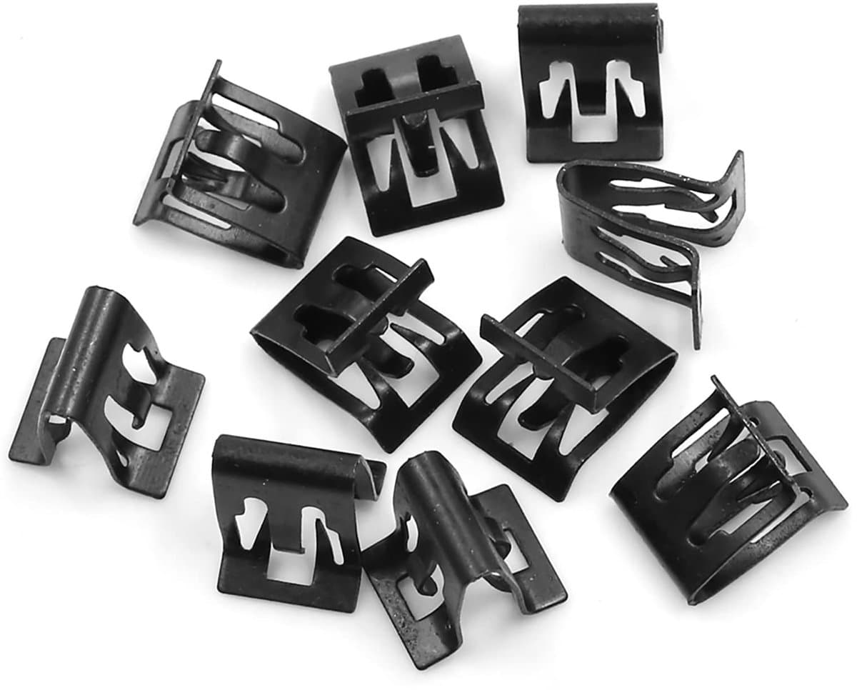 Dailygoods- Dashboard Clips Universeel - 10 Stuks - Metaal Zwart - Duurzaam - Auto Accessoire - Afmetingen 14x14,5mm - Autoclips