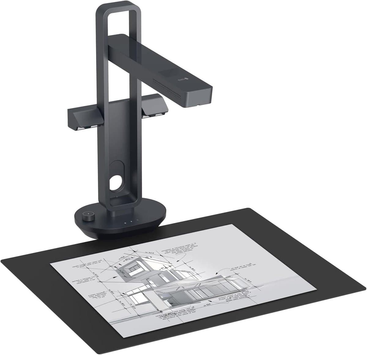 Documentenscanner met Lamp - Boekenscanner Visuele Presentator - Documenten Digitaliseren - Realtime Voorbeeldscherm - 50.7 x 26.1 x 16.7 cm
