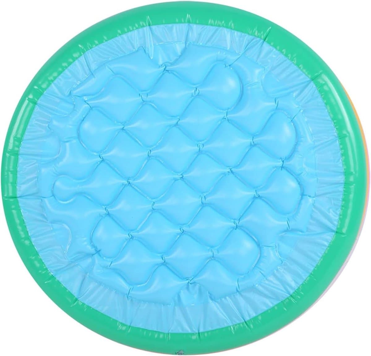 Opblaasbaar Zwembad Kinderen - Kinderbadje Peuterbad - Buitenspelen Zomer - Zachte Opblaasbare Vloer - 90 cm Diameter - Multicolor