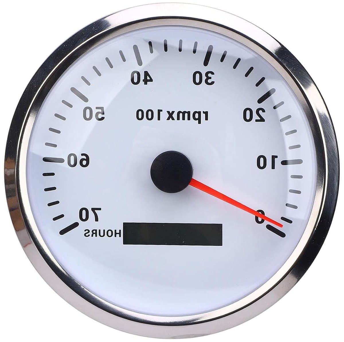 Toerenteller Motor - Toerentalmeter Toeren teller - Motorprestaties Monitoren - Bewegende Magneet Constructie - 110 mm - Wit Zilver