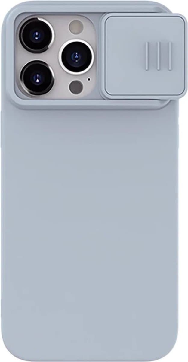 Geschikt voor Nillkin Apple iPhone 15 Pro CamShield Siliconen Hoesje Camera Slider - Grijs