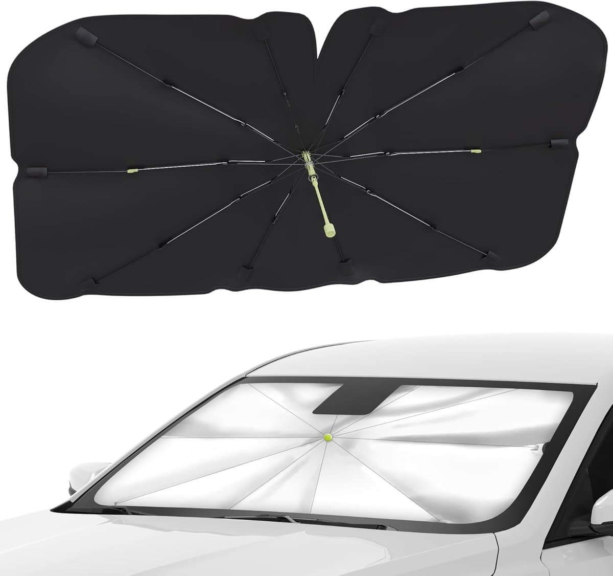 Zonnescherm Auto Voorruit Binnenzijde – Opvouwbare Auto Parasol – UV-Bescherming – Universele Zonwering Voorruit – 140 x 75 cm