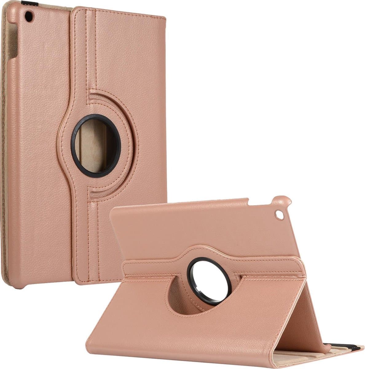 Hoes - Geschikt voor Apple iPad 8 (2020) - 10.2 inch - 8e Generatie - 360 Graden Draaibare Hard Cover Case - Tablet Hoesje Draaibaar - Rosé goud