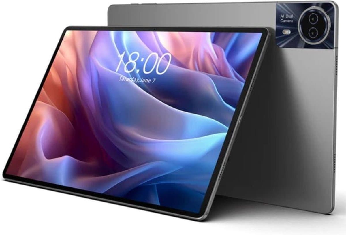 Teclast T65 Max Tablet – 13 inch IPS – 8GB RAM + 256GB – Android 14 – Octa Core – 10000mAh – WiFi – Grijs – Snel Laden (18W)