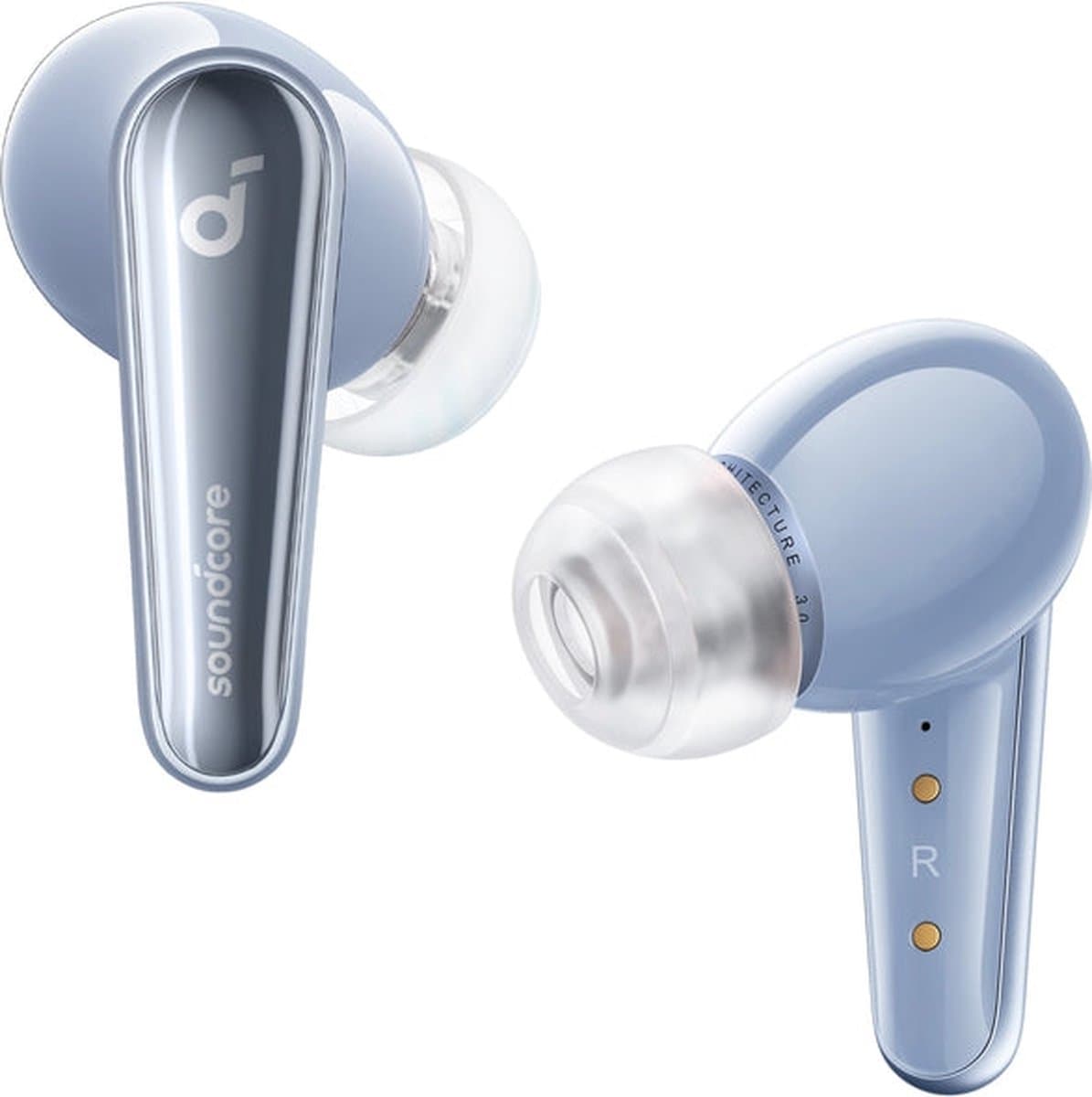 soundcore Liberty 4 - Prime auto-ruisonderdrukkende oordopjes blauw- echt draadloze oordopjes met ACAA 3.0 - Dual Dynamic Drivers voor Hi-Res premium geluid - Spatial Audio met Dual Modes - Hartslagmeter
