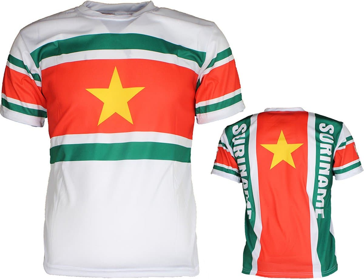 Suriname Vlag Voetbal Sport T-Shirt - Origineel Design - 140