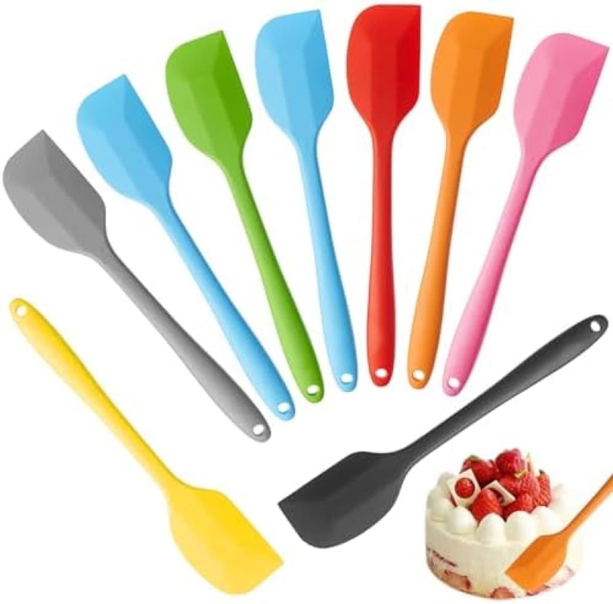 Selbro ® 9-delige siliconen spatel set - hittebestendige keukenspatel