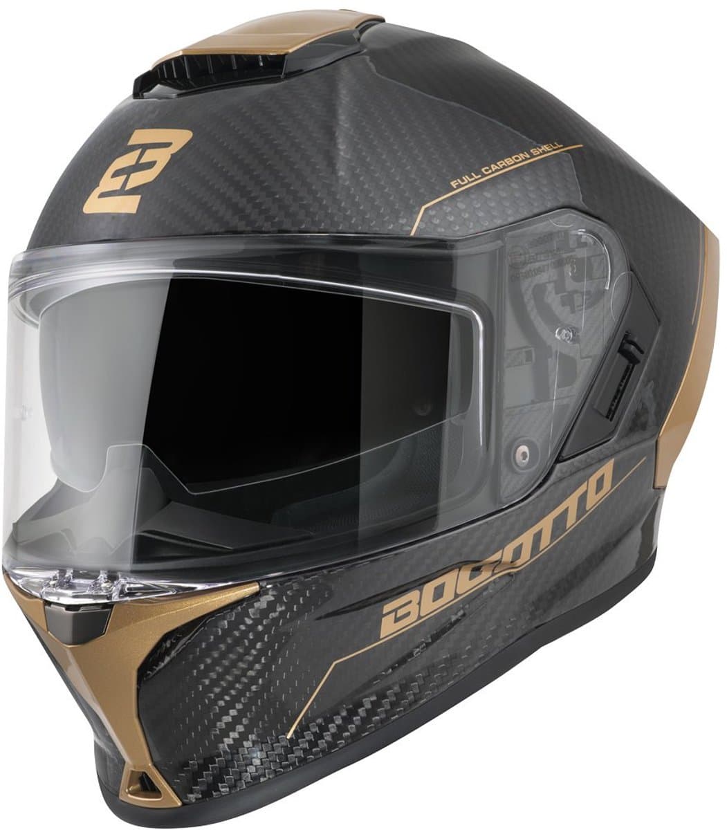 Bogotto Phantom Carbon Zwart Goud Integraalhelm - Helm