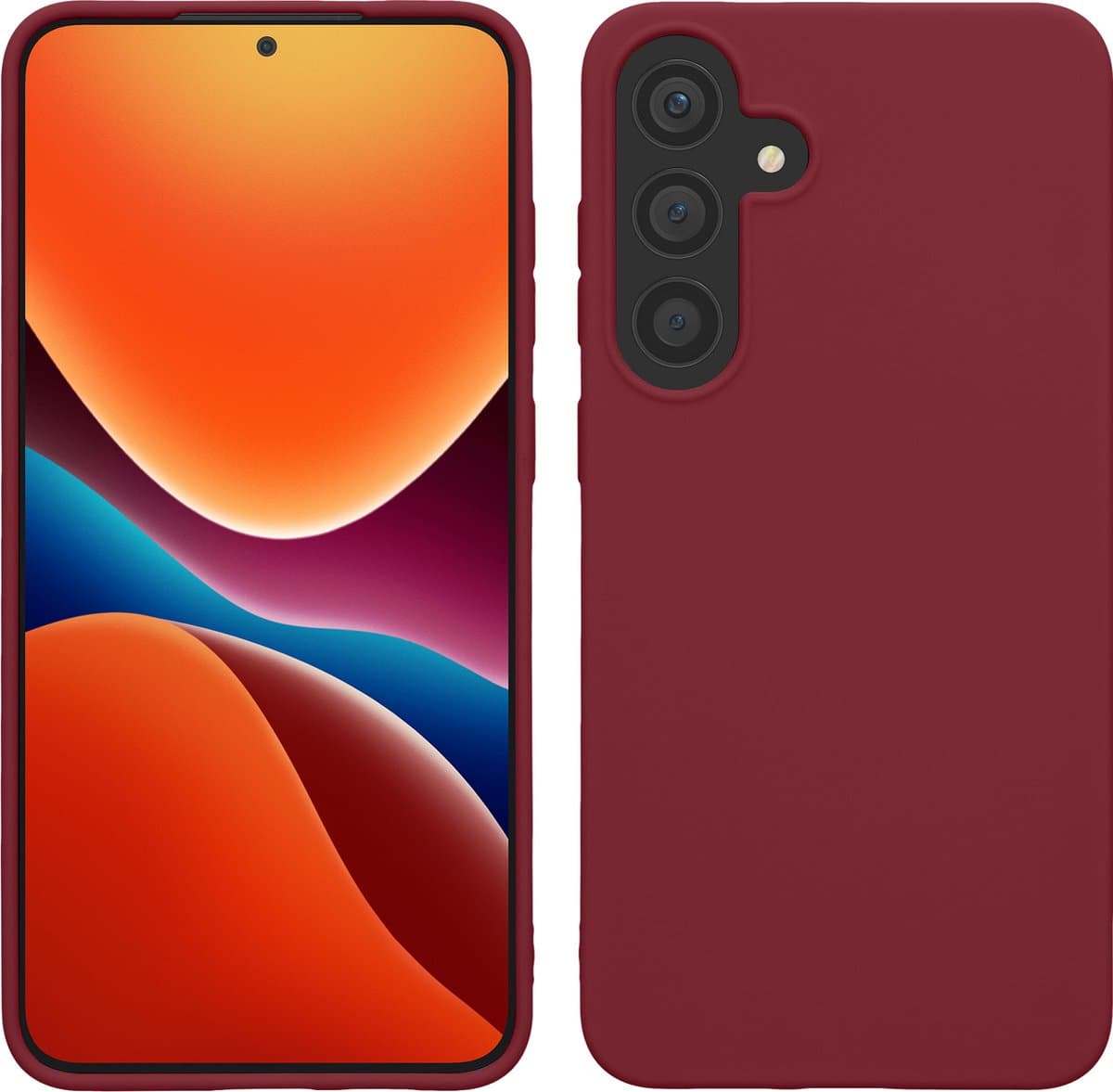 kwmobile telefoonhoesje geschikt voor Samsung Galaxy S25 - Hoesje voor smartphone - Back cover in bordeaux-violet