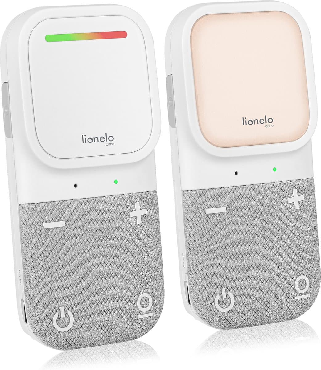 Lionelo Babyline 2.2 Digitale Babyfoon – 2-weg Communicatie – Tot 400 m Bereik – FHSS Beveiligd Signaal – Nachtlampje – LED Geluidsindicator – Draagbare Ontvanger met Clip – Volumecontrole – Compact & Betrouwbaar Babytoezicht