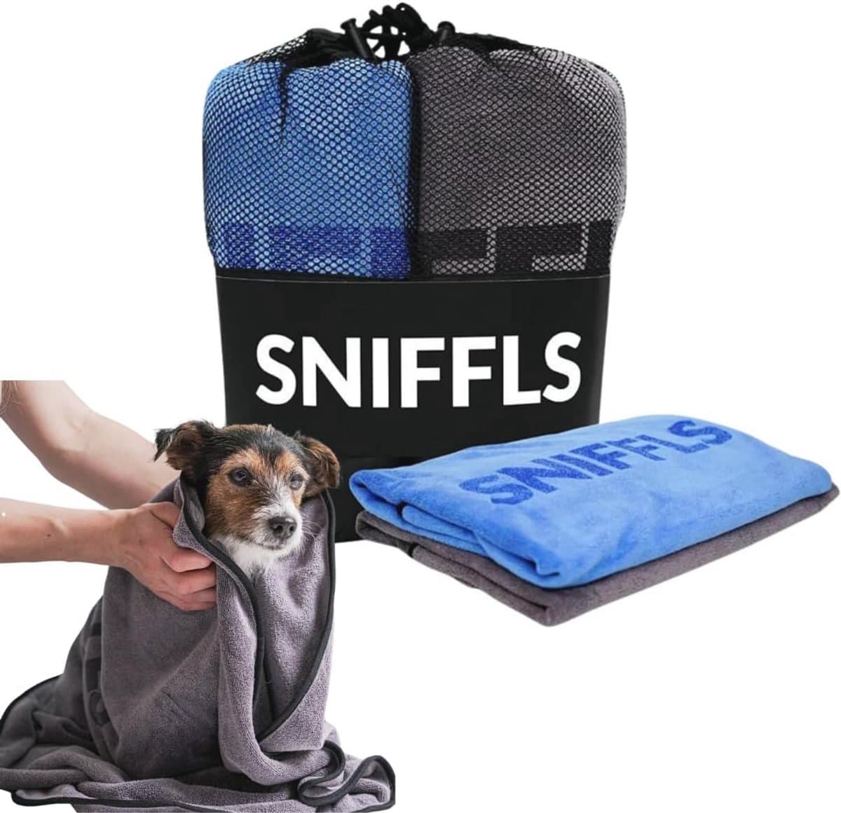 Premium hondenhanddoek voor grote honden - Extra absorberend & sneldrogend microvezel