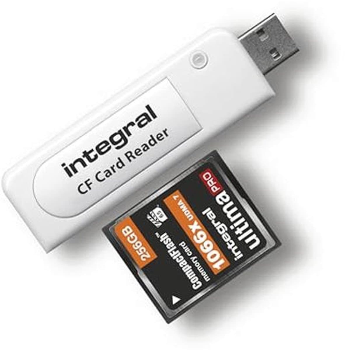 Integral Memory INCRCF USB 2.0 Compact Flash kaartlezer wit