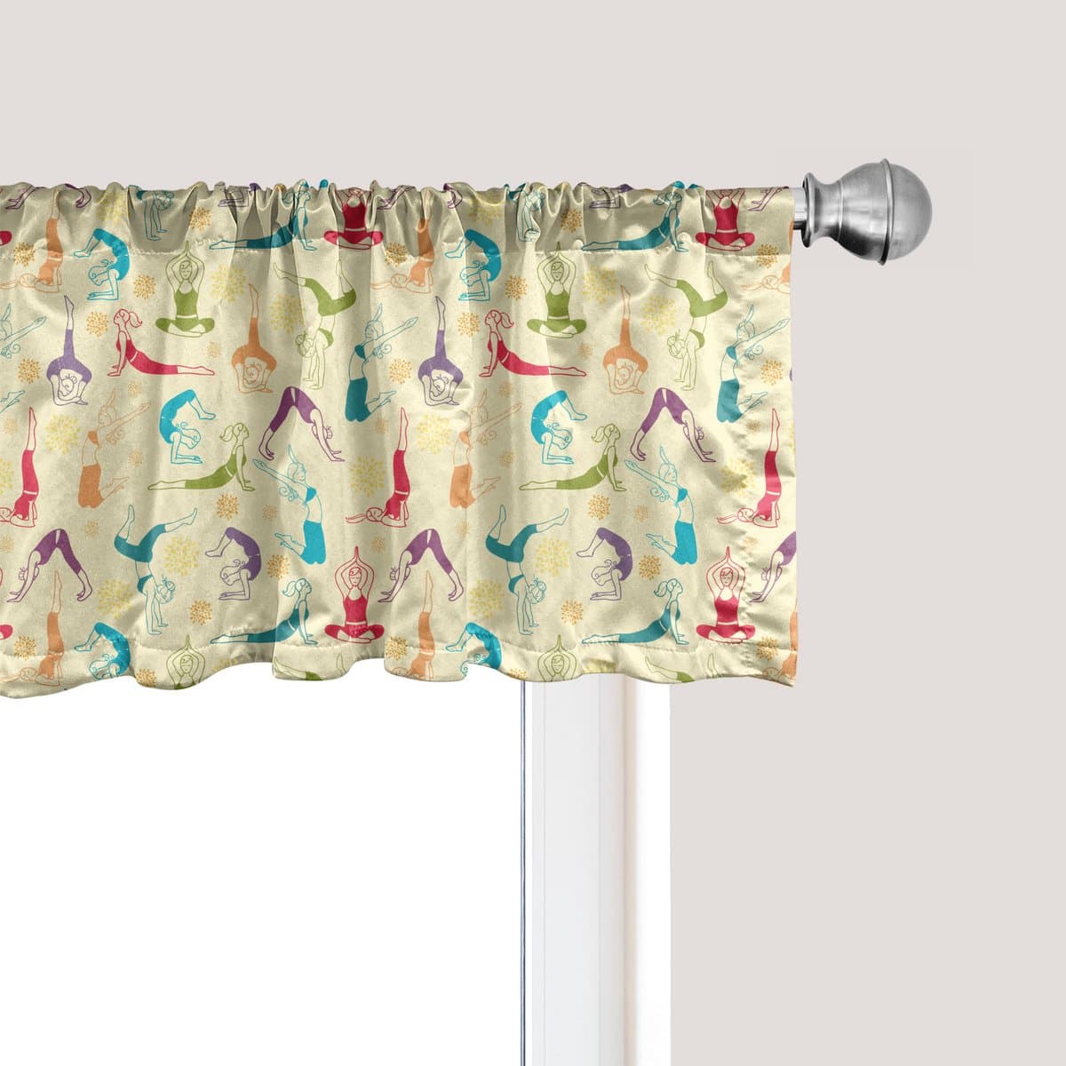 ABAKUHAUS Yoga raamvalletje, geschikt voor keuken en slaapkamer met tunnelzoom, 137 cm x 30 cm, meerkleurig