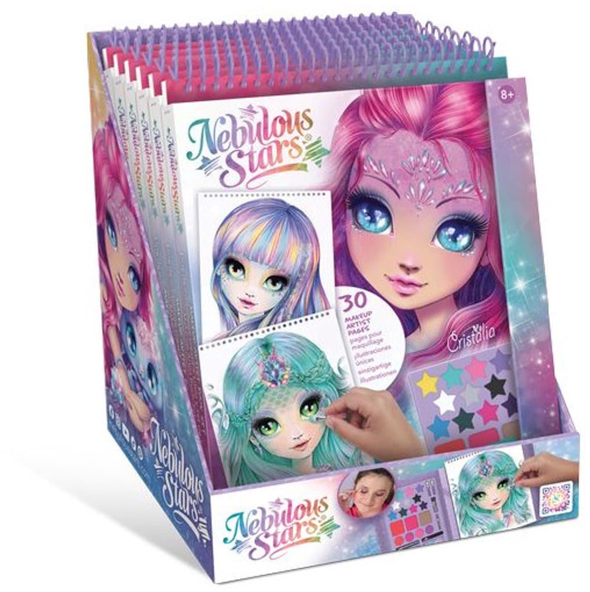 Nebulous Stars make-up boek set creatief speelgoed voor kinderen.