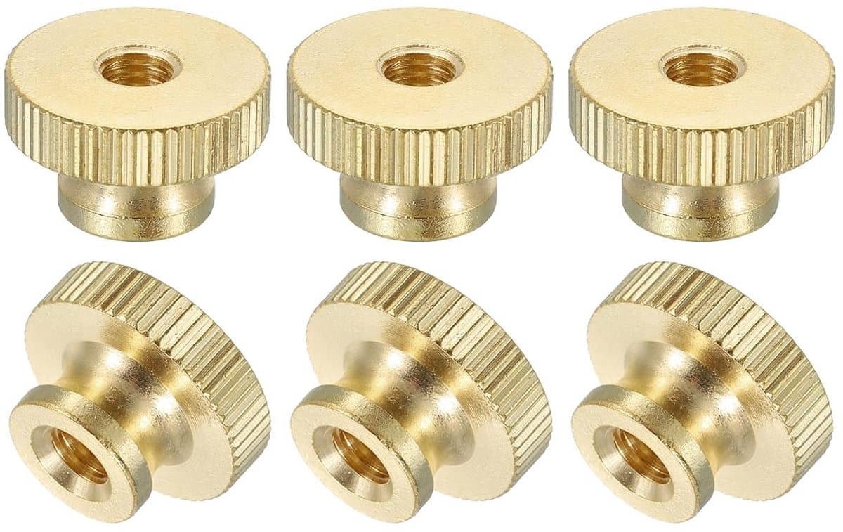Set van 6 Geribbelde Vlindermoeren M6 voor 3D-printers en Montage