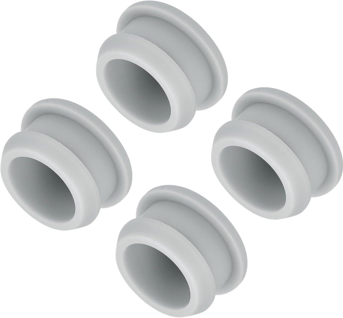 Set van 4 Gatoppen Rubberen Afdekking voor Installatieopeningen 22 mm Dia Grijs