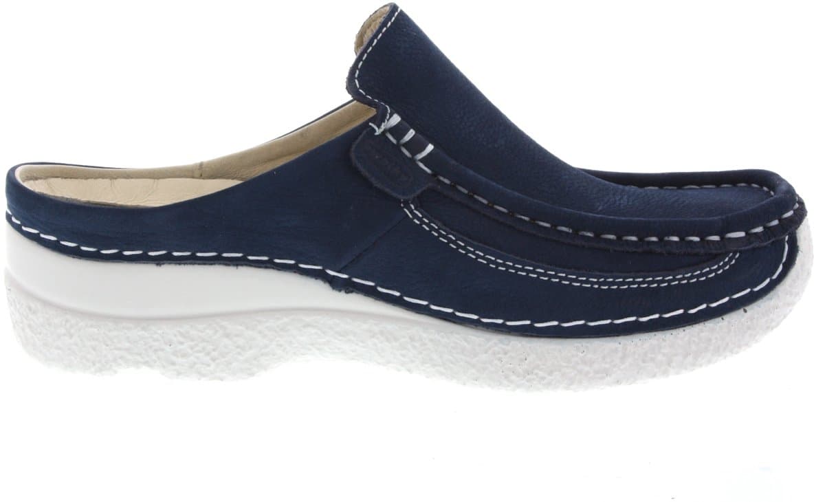 Dames Slippers Wolky Roll Slide Denim Jeansblauw - Maat 41