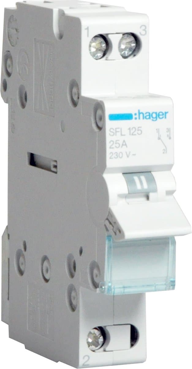 Hager SFL Inbouwschakelaar Modulair - SFL125 - E2SHC