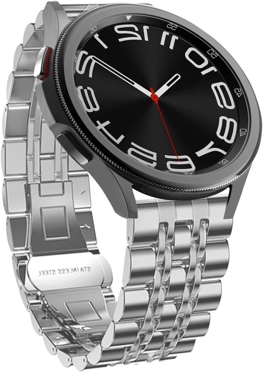 Stalen horlogeband voor Galaxy Watch 6, 5 en 4 - Vervangband 40/44 mm en Classic 43/47 mm, Duurzaam en Stijlvol