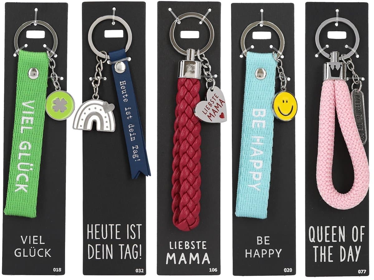 Depesche sleutelhanger I Love My Dog multicolour leer.
