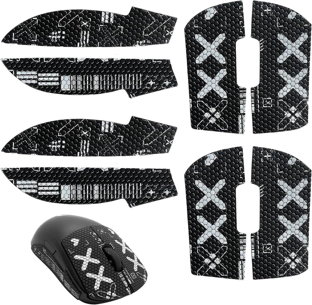 Set van 2 Antislip Grip Tape voor Gaming Muis, Zelfklevend en Zweetabsorberend, Ideaal voor Comfort en Controle tijdens het Spelen