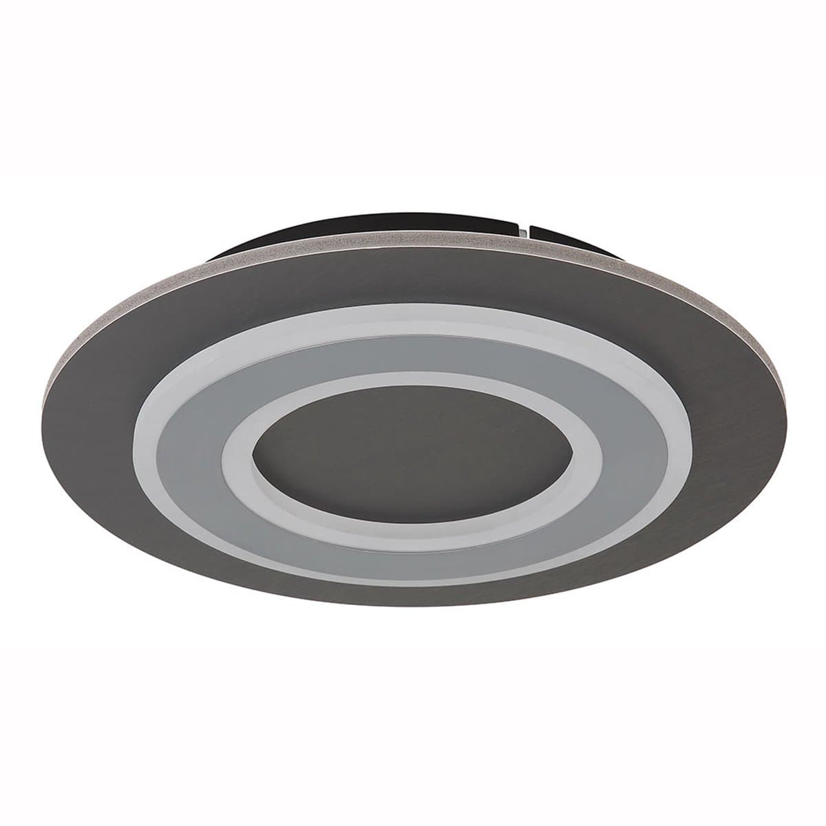 Plafondlamp Woonkamerlamp Slaapkamerlamp Eetkamerlamp, metaal acryl antraciet grijs, LED 24W 710Lm 3000K warm wit, D 32 cm