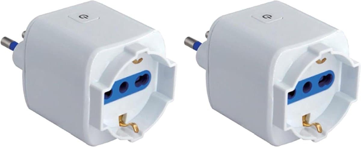 Slimme Stekkers - WIFI Stopcontacten - Apparaten Bedien - Bypass Italiaans Type L - 2 stuks - Wit