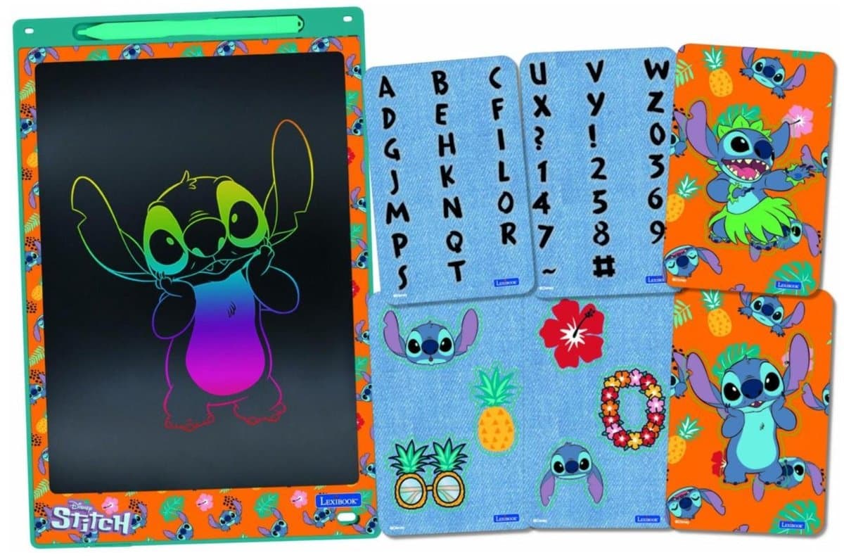 Stitch 11’’ meerkleurige leer- en teken-E-ink-tablet met sjablonen