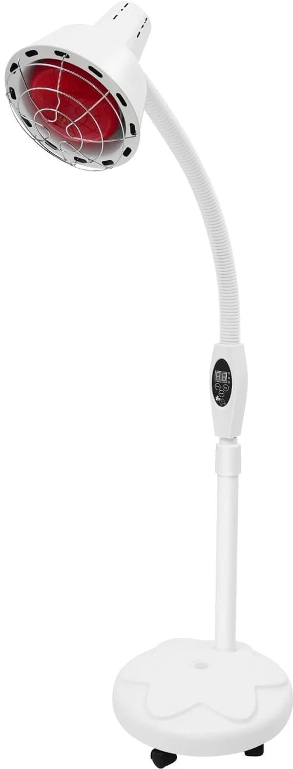 Klarven® Infraroodlamp - Infrarood Warmtelamp - Infraroodlamp Rug - Infrared Lamp - Spierpijn Verlichting - 360° Draaibaar - LED - 275W - B50xd21xh35cm
