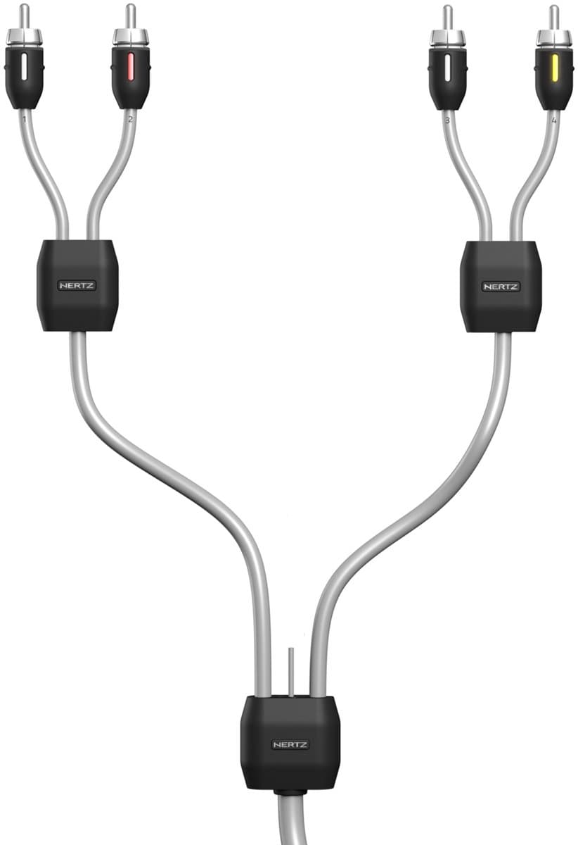 Hertz 4-kanaals RCA-kabel 1000 cm, plus remote kabel - HMLC4 32