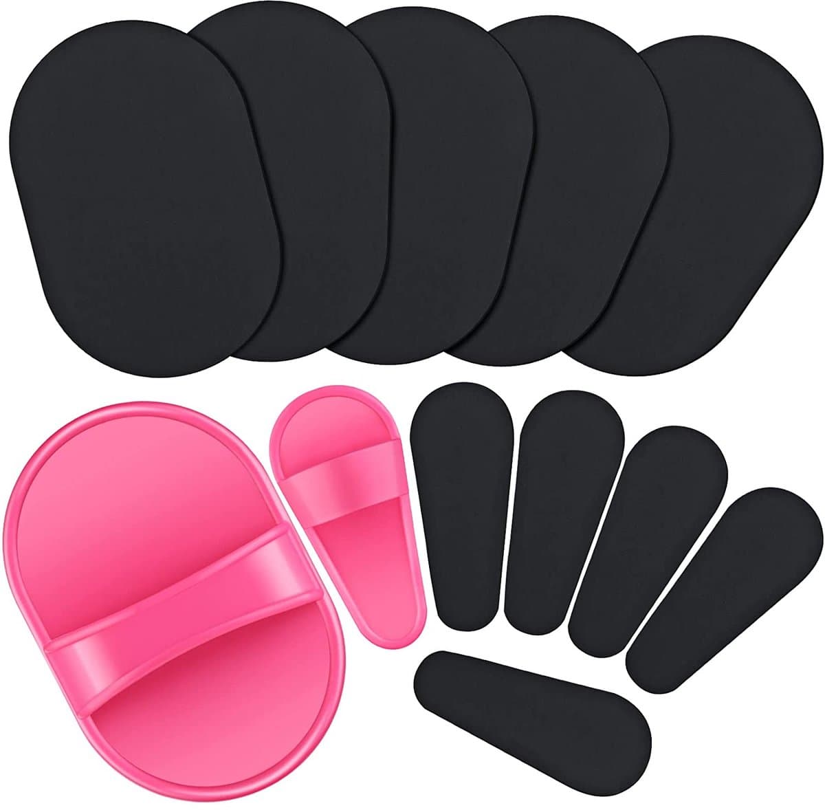 TuseRxln Haarverwijder Pad Set - Voor Gevoelige Huid - Zelfklevend Schuurpapier Epilator - Geschikt Voor Gezicht En Lichaam - 10 Stuks - Voor Thuis En Reizen - Roze
