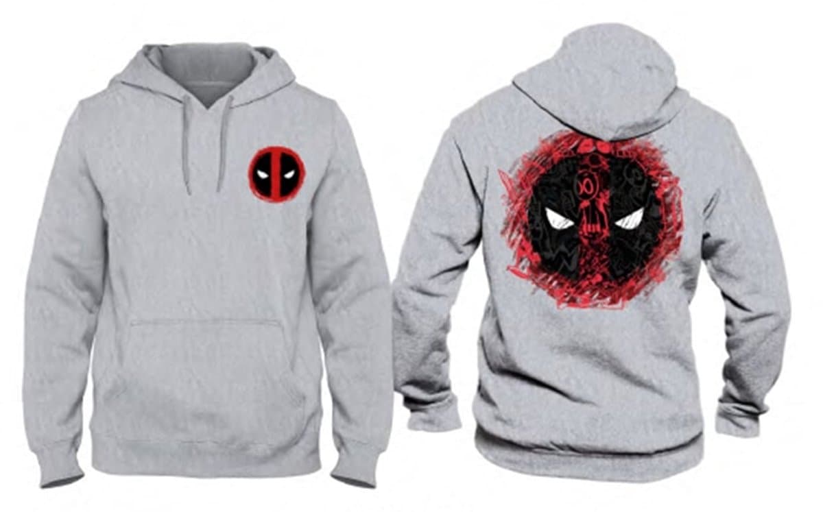 Marvel - Deadpool Logo Grijs Heren Sweat Hoodie - S