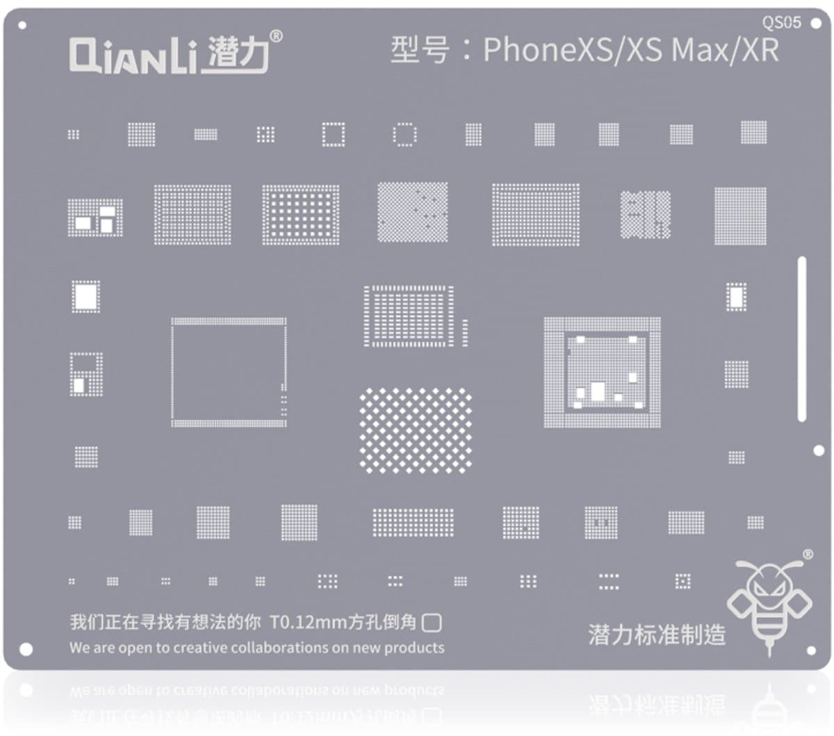 Qianli Bunmblebee Stencils BGA Reballing Planten Tin Plate Voor iPhone XS / XS Max / XR