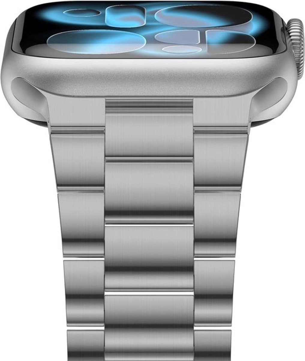 Horlogeband Roestvrij Staal - Smartwatch Band - Dagelijks Gebruik - Verstelbare Lengte Eenvoudig - 40-44mm Polsen - Zilver