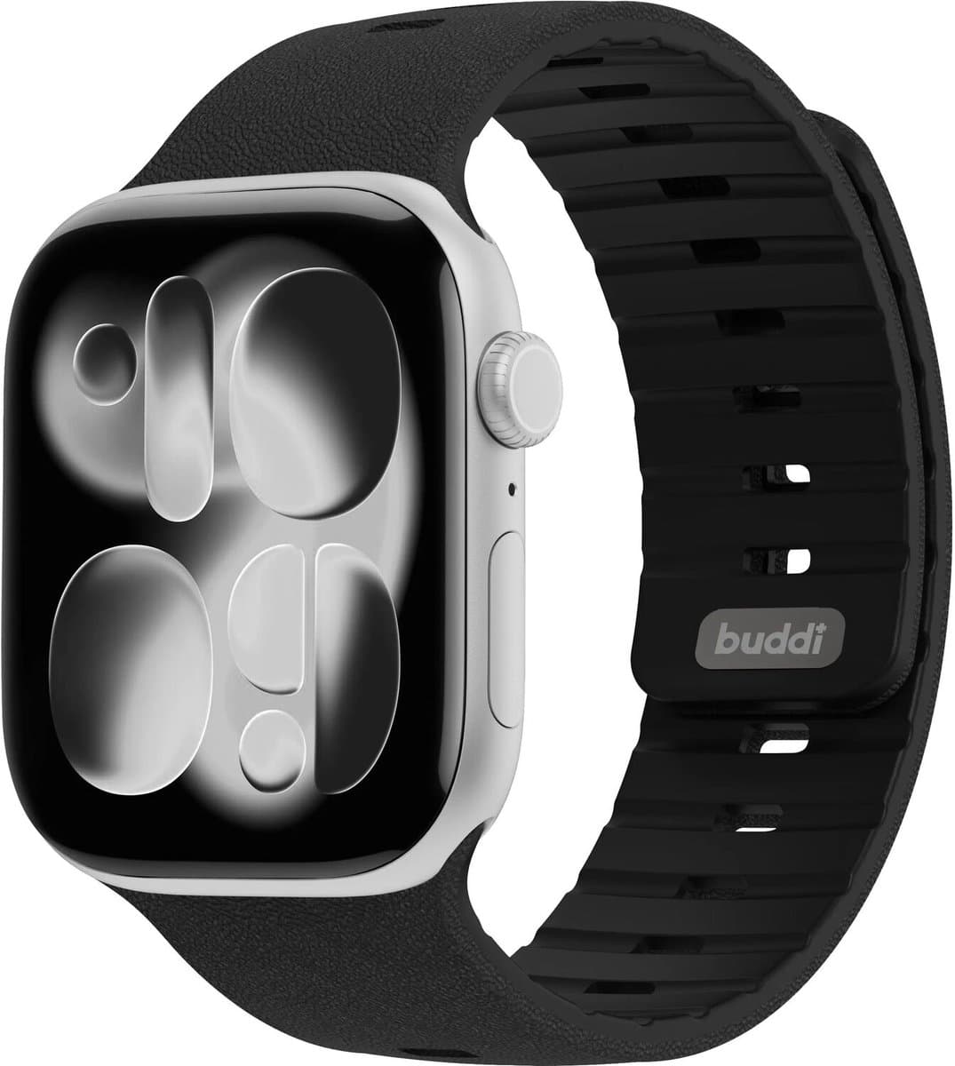 Buddi Luno Magnetisch Apple Watch Bandje 1-11/SE/Ultra 49/46/45/44MM Zwart