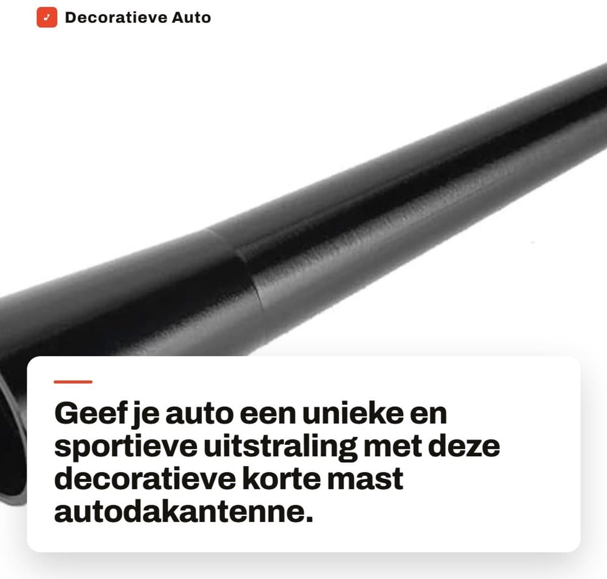 Dailygoods- Autoantenne Korte Mast - Decoratieve Antenne - Geschikt voor R171 SLK SL 200/230/280/300/320/350/500 - Duurzaam T6061 Aluminium - Uniek Design - Autodakantenne