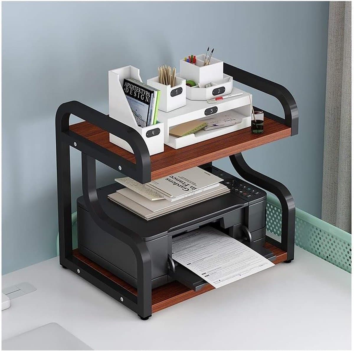 Printer Onderstel - Bureau Organizer - Opslag Thuis - Stabiele Constructie - Meerdere Lades - Multicolor