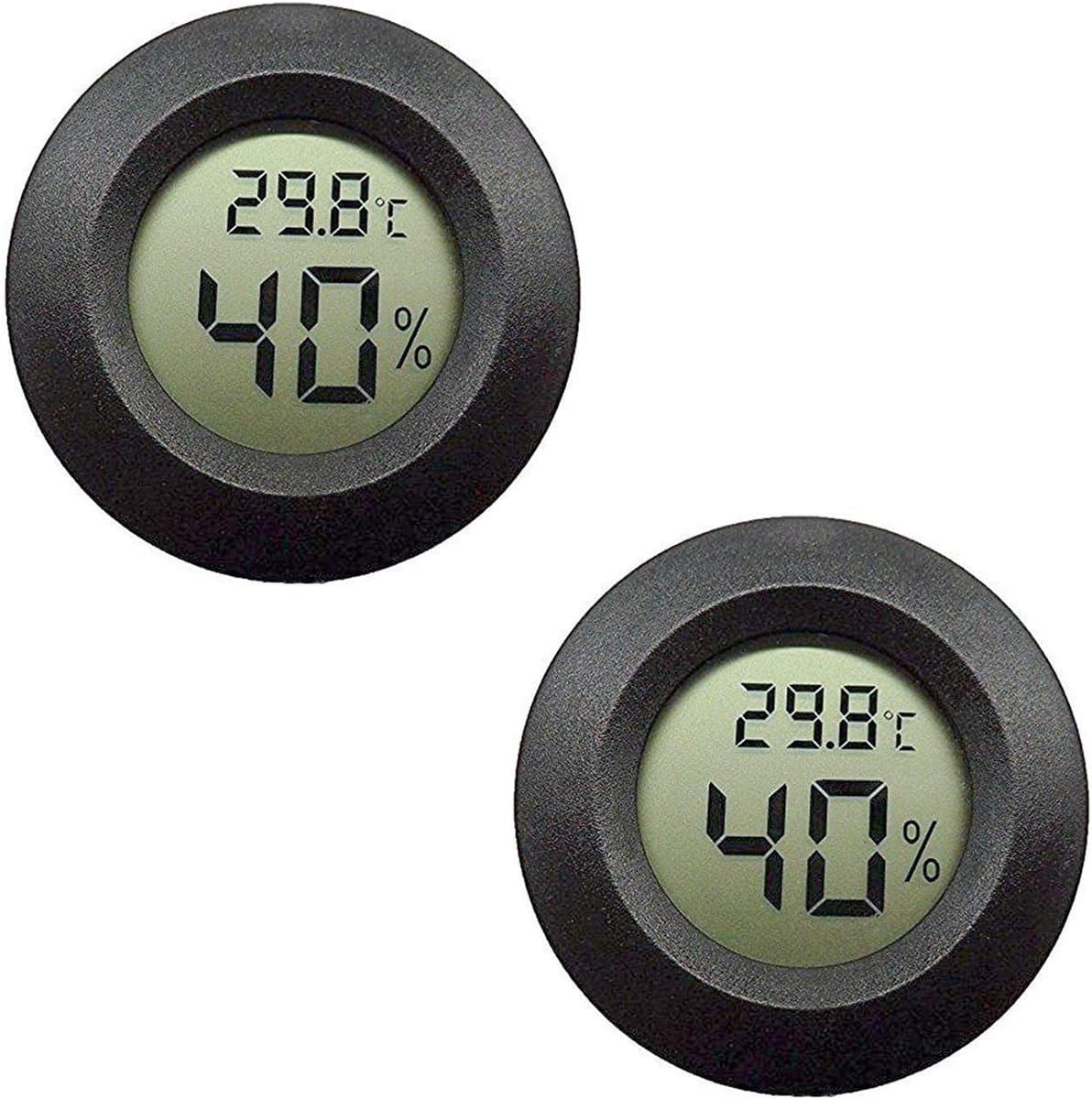 Digitale Mini Meter - Temperatuur Vochtigheid - Klimaat Monitoren - LCD Display - 2 Stuks - Zwart